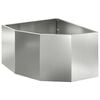 vidaXL Hoek Plantbak zilver 60 x 60 x 35 cm Verzinkt staal