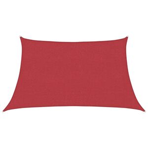 vidaXL Zonnezeil 160 g/m&sup2; 3/4x2 m HDPE rood