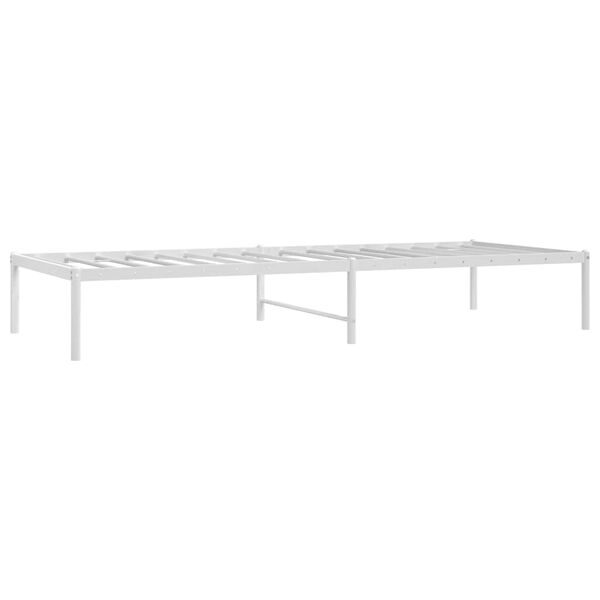 vidaXL Bedframe metaal wit 80x200 cm