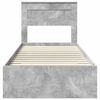 vidaXL Bedframe Beton Grijs en Zilver 75 x 190 cm Bewerkt hout