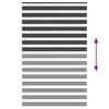 vidaXL Zebra rolgordijn 140x200 cm stofbreedte 135,9 cm zwart
