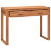 vidaXL Bureau met 2 lades 100x40x75 cm teakhout