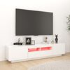 vidaXL Tv-meubel met LED-verlichting 180x35x40 cm hoogglans wit