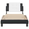 vidaXL Bedframe zonder matras "Zadar" kunstleer zwart en wit 80x200 cm