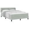 vidaXL Boxspringbed met hoofdeinde Lichtgrijs 140 x 200 cm Fluweel