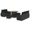 vidaXL Tuinbankenset 8 st Zwart poly rattan