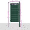 vidaXL Hekpoort PVC en staal 100x124 cm Groen