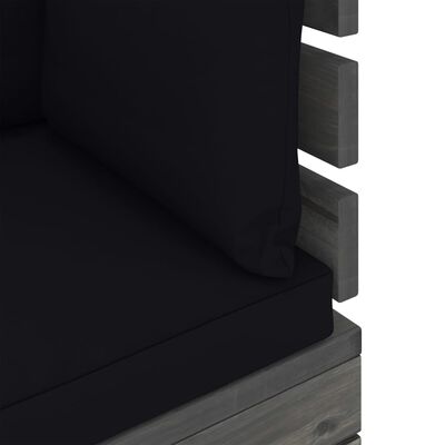vidaXL 4-delige Loungeset met kussens pallet massief grenenhout