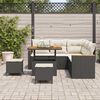 vidaXL Tuin Sofa Set met kussen 8 pcs Zwart Poly riet