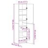 vidaXL Hoge kast Oudhout 45 x 42,5 x 185 cm
