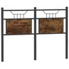 vidaXL Vervangend hoofdbord 120 cm bewerkt hout en staal gerookt eikenkleurig