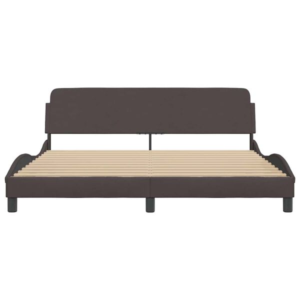 vidaXL Bedframe "Dover" stof donkerbruin 180x200 cm