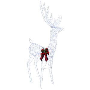 vidaXL 3D Kerst Rendier LOVIISA 560 LED's Koel wit 96 x 40 x 180 cm