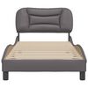 vidaXL Bedframe zonder matras "Hvar" kunstleer grijs 90x190 cm