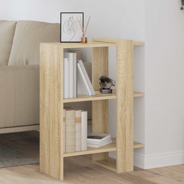 vidaXL Boekenkast Sonoma Eiken 52 x 25 x 71,5 cm Bewerkt hout