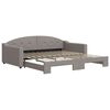 vidaXL Slaapbank met onderschuifbed 100x200 cm stof taupe