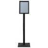 vidaXL Pedestal Posterstand Zwart a4 Aluminium en PVC