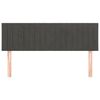 vidaXL Hoofdborden 144x5x78/88 cm fluweel donkergrijs