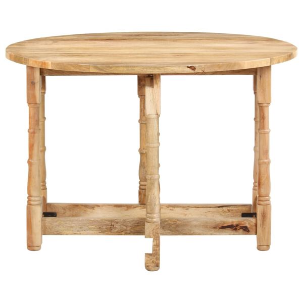 vidaXL Eettafel rond 110x76 cm massief mangohout