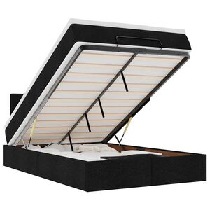 vidaXL Bed met matras 120x200 cm stof zwart