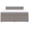 vidaXL Boxspring met matras stof taupe 180x200 cm