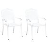 vidaXL Tuinstoel 2 st Wit Aluminium