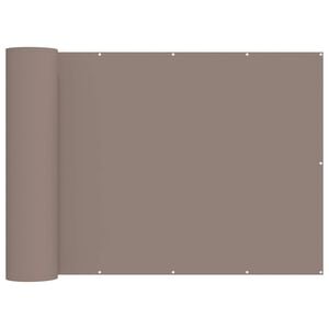 vidaXL Balkon Privacy Scherm 200 x 500 cm Stof met PU-coating Taupe