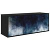 vidaXL Wandgemonteerd tv-meubel RAALTE 102 x 33 x 40 cm Zwart eiken