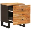 vidaXL Nachtkastje 2 pcs Bruin 40 x 33 x 46 cm Massief Mango Hout