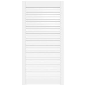 vidaXL Kastdeur met lamellen 99,3x49,4 cm massief grenenhout wit