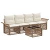 vidaXL Tuinbankenset 5 pcs Beige poly rattan