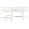 vidaXL Halfhoogslaper met ladder en bedhuis grenenhout wit 90x200 cm