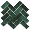 vidaXL Haringbeen Tegel 10 pcs Donkergroen 30 x 30 cm