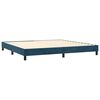 vidaXL Boxspring met matras en LED fluweel donkerblauw 200x200 cm