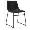 vidaXL Eetkamerstoel kunstleer zwart