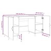 vidaXL Bureau 140x50x75 cm bewerkt hout hoogglans wit