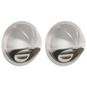 vidaXL Luchtventilatie roosters 2 pcs Zilver 80 mm Roestvrij staal
