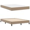 vidaXL Bedframe met matras Cappuccino 140 x 200 cm Stof