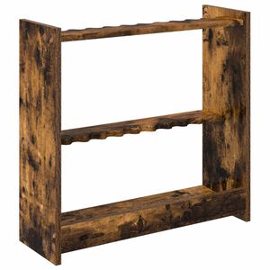 vidaXL Biljartkeu standaard Bewerkt hout 60 x 20 x 57 cm Gerookt eiken