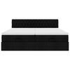 vidaXL Ottoman bed met matrassen 180x200cm stof zwart