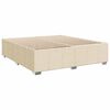 vidaXL Boxspring met matras stof cr&egrave;mekleurig 200x200 cm