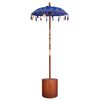 vidaXL Balinese parasol met basis 2 st Blauw
