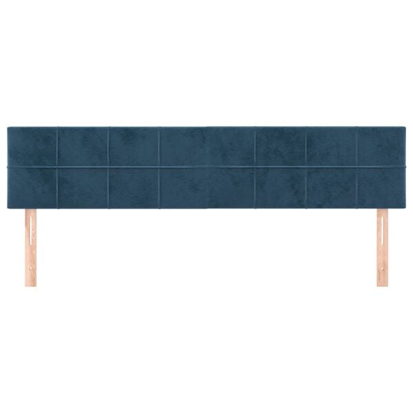 vidaXL Hoofdborden 2 st 90x5x78/88 cm fluweel donkerblauw