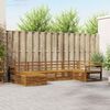 vidaXL Buiten bankenset 6 pcs Naturel