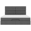 vidaXL Ottoman bed met matras 180x200cm stof donkergrijs