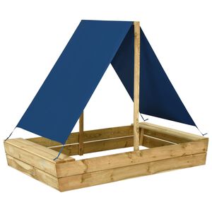vidaXL Zandbak met dak 160x100x133 cm ge&iuml;mpregneerd grenenhout