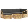 vidaXL Buiten bankenset 7 pcs Wit en antracietkleurig Polyester
