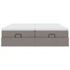 vidaXL Ottoman bed met matrassen 160x200cm stof taupe