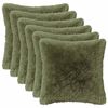 vidaXL Kussen met kussen HEERLEN 6 st Groen PV Fleece