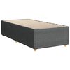 vidaXL Boxspring met matras stof donkergrijs 100x200 cm